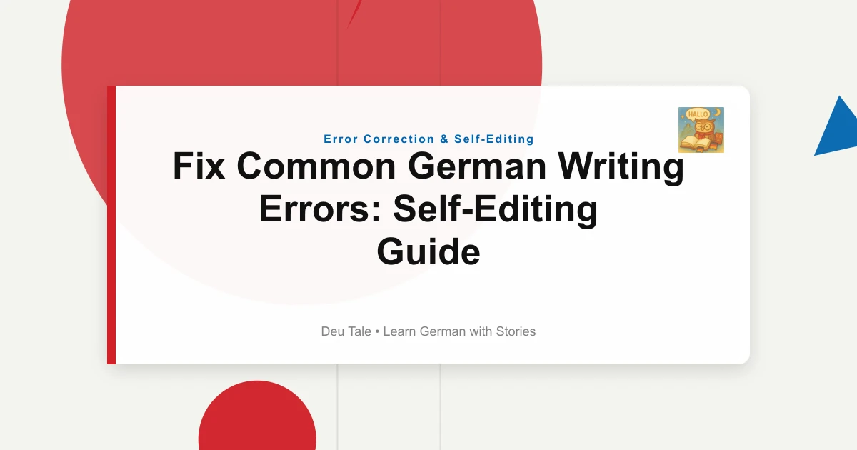 Featured image for Fix Common German Writing Errors: Self-Editing Guide