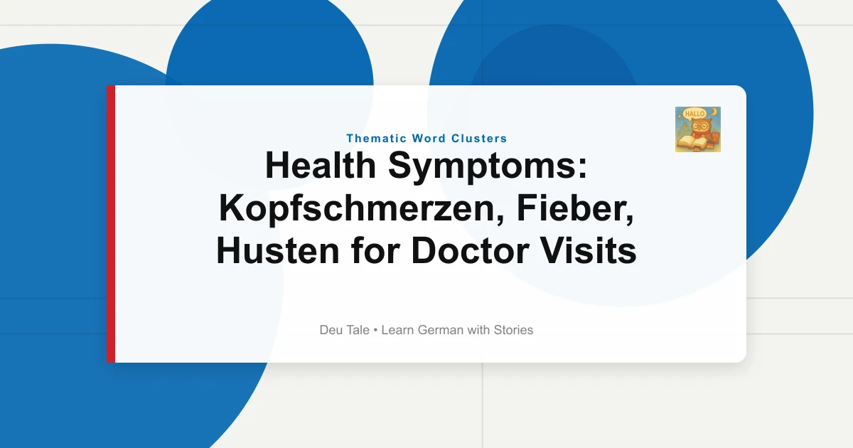 Health Symptoms: Kopfschmerzen, Fieber, Husten for Doctor Visits