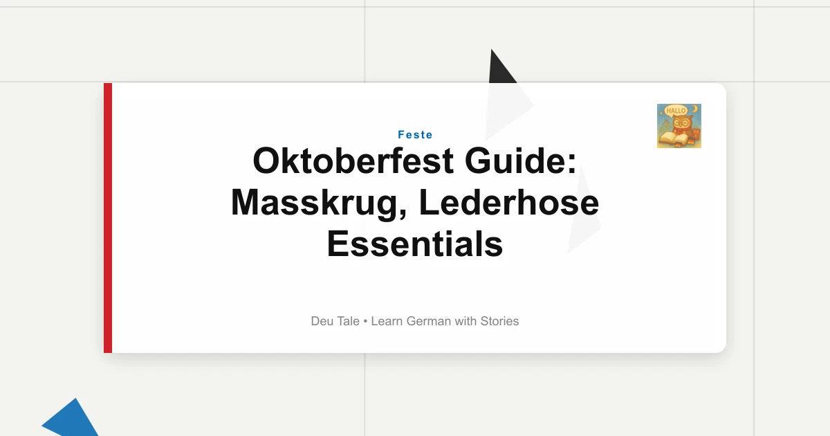 Oktoberfest Guide: Masskrug, Lederhose Essentials