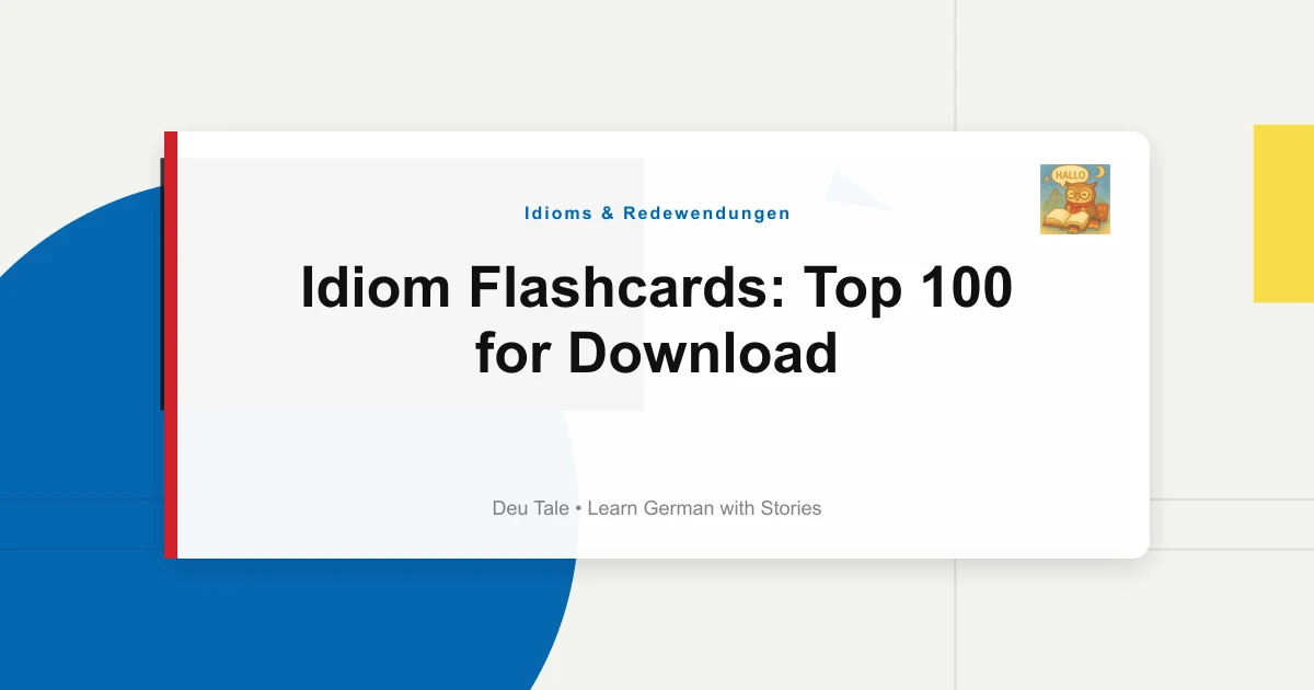 Idiom Flashcards: Top 100 for Download