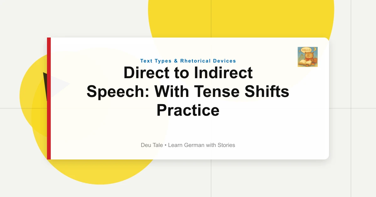 Featured image for Direct to Indirect Speech: With Tense Shifts Practice