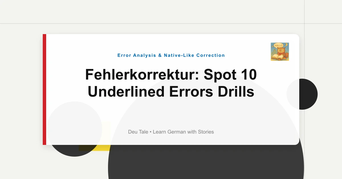 Fehlerkorrektur: Spot 10 Underlined Errors Drills